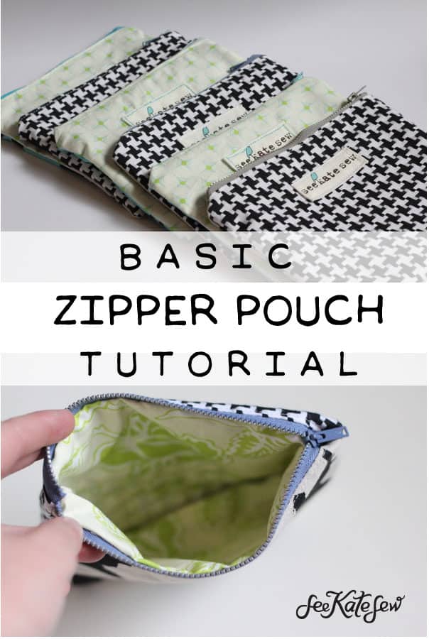 How to sew a lined Zipper Pouch--great for Beginners! 