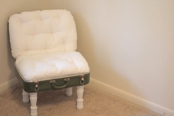 Vintage store suitcase chair