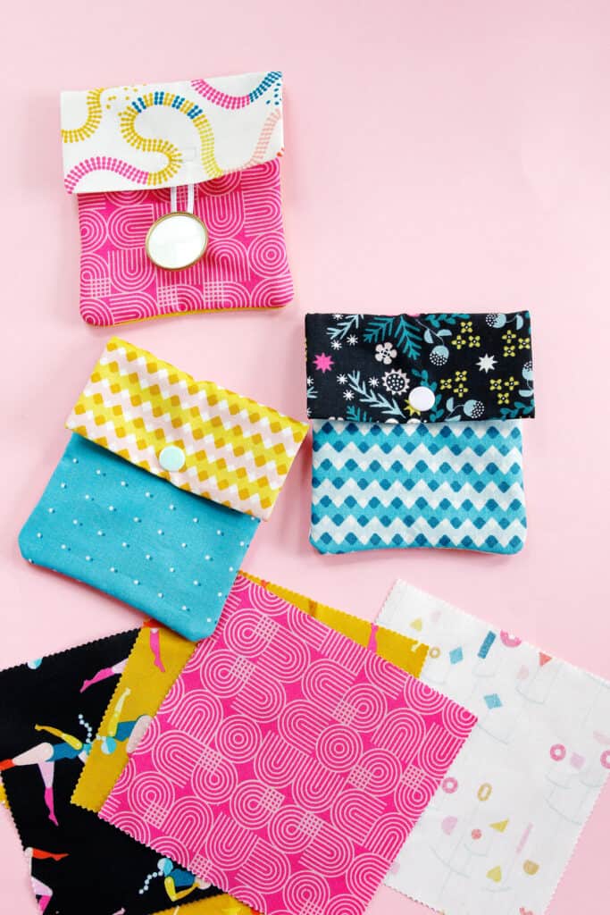Little Button Pouch Tutorial with Charm Squares