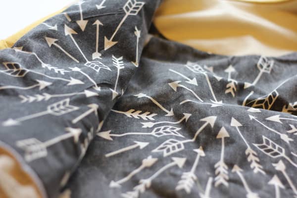 screenprinted arrow fabric - see kate sew