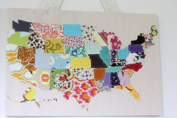 scrap fabric us map