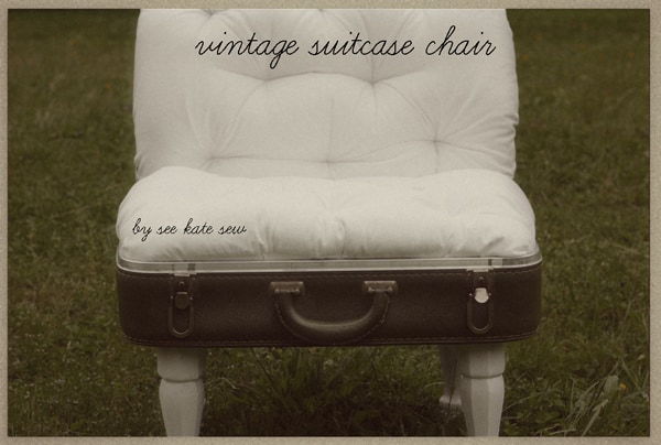 Vintage store suitcase chair