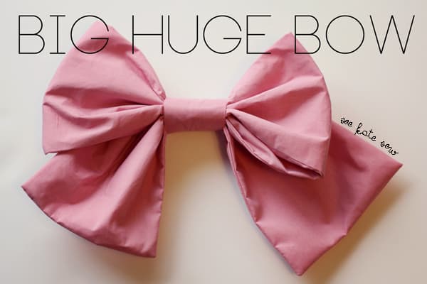 big huge pink bow tutorial - see kate sew