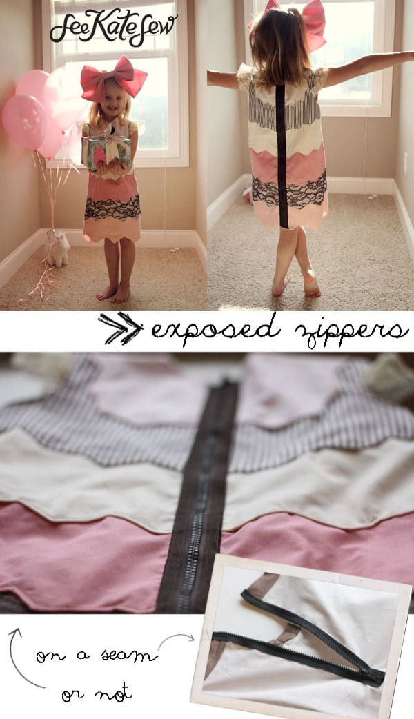 Exposed Zippers  | See Kate Sew