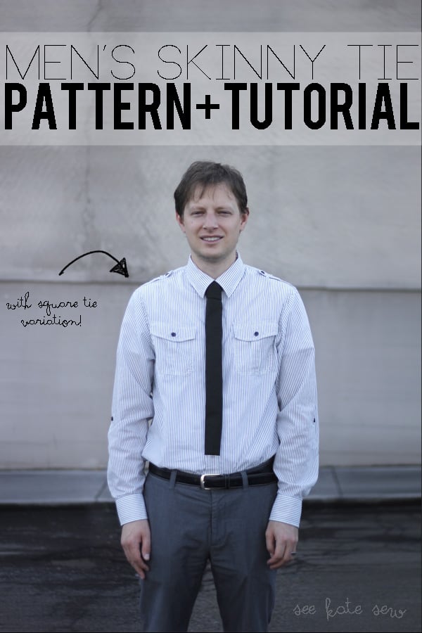 men's skinny tie pattern - see kate sew
