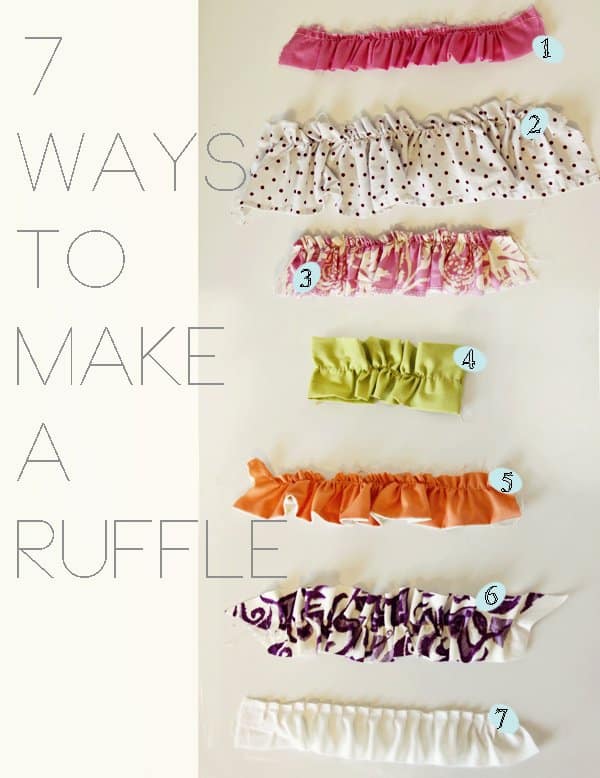 7 ways to make a ruffle | diy ruffles | sewing tips and tricks | how to make a ruffle for sewing || See Kate Sew #sewingruffles #diyruffles #sewingtips