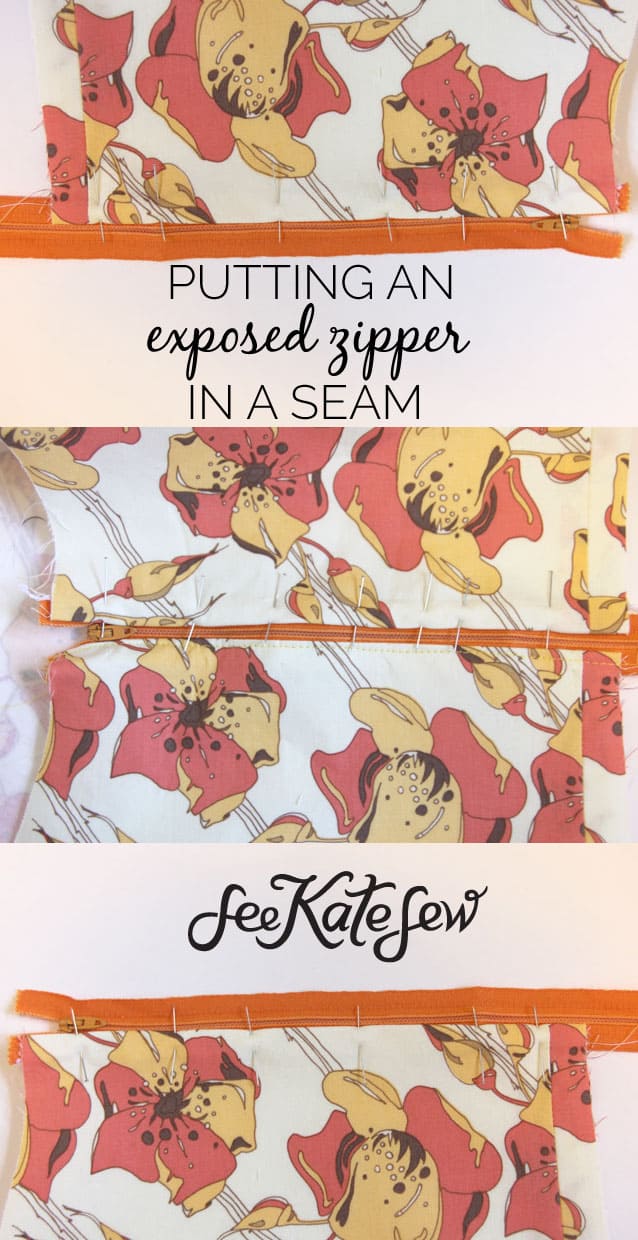Putting an Exposed Zipper In a Seam | See Kate Sew
