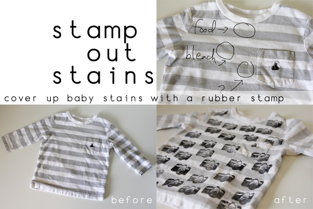 stamp out stains: boy shirt refashion - see kate sew