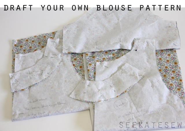 patternmaking: how to draft a basic blouse pattern from a blouse