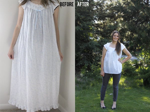 old lady nightgown to fresh modern blouse see kate sew