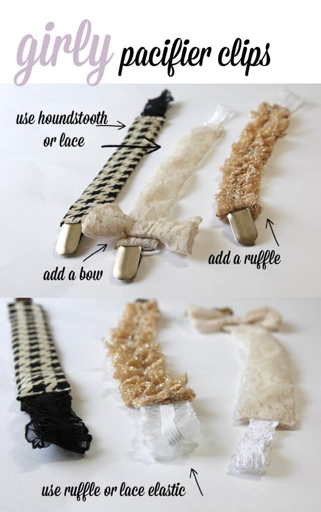 girly pacifier clips | pacifier clip tutorial | how to make a pacifier clip | how to sew a pacifier clip | diy pacifier clip | homemade pacifier clip | diy baby || See Kate Sew #pacifierclip #diybaby #sewingtutorial 