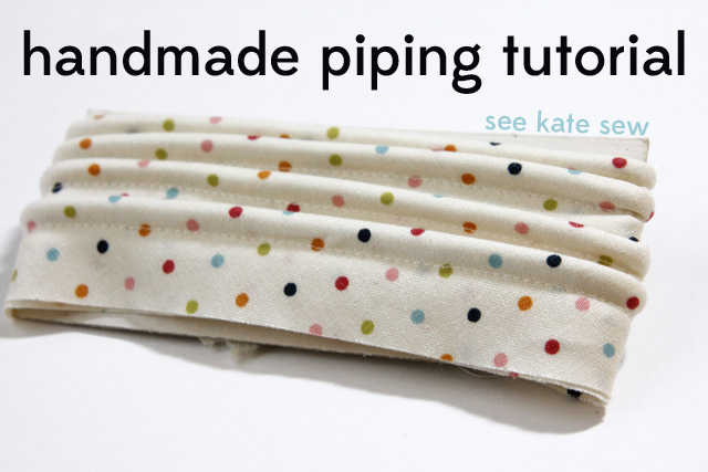 Sewing 101: Handmade Piping With The Welting Foot | Sewing 101 | Sewing Tutorials | Handmade Piping | Welting Foot | How to Make Piping with a Welting Foot || See Kate Sew #sewing101 #sewingtutorials #handmadepipingtutorial #seekatesew