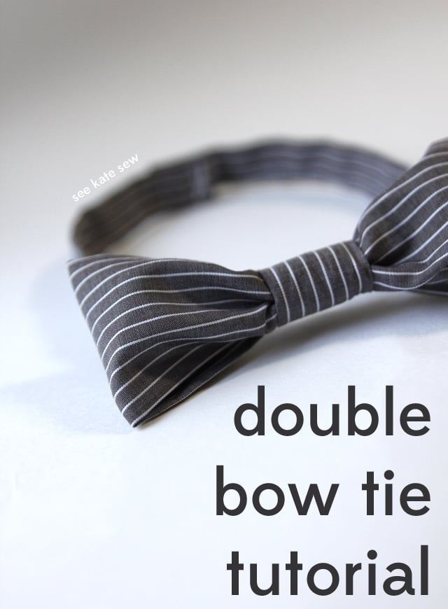 double bow tie tutorial for boys - see kate sew