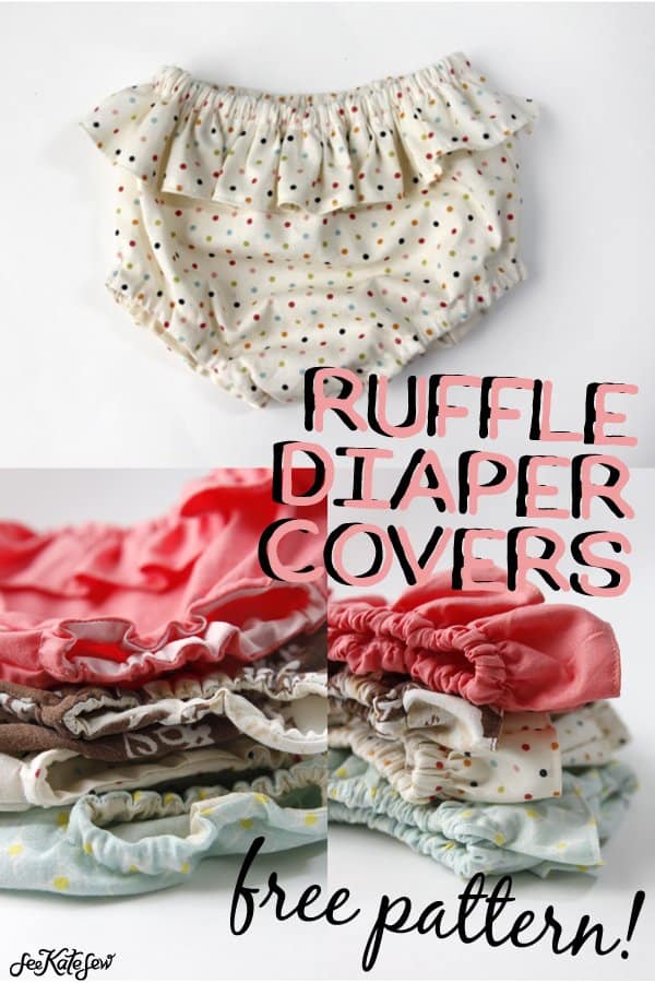 gingham style // serged ruffle bum diaper cover tutorial - see kate sew