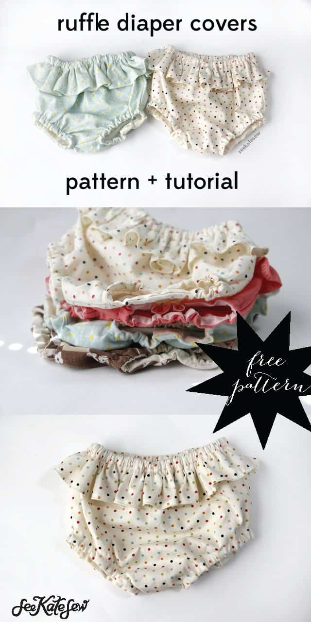 belly + baby // ruffle diaper covers pattern + tutorial | free diaper cover pattern | free sewing patterns | free sewing tutorial | diy baby diaper covers | handmade diaper covers | diy baby clothing | easy sewing tutorials | sewing tips for beginners || see kate sew #diapercovers #diybabyclothing #sewingpatterns #sewingtips