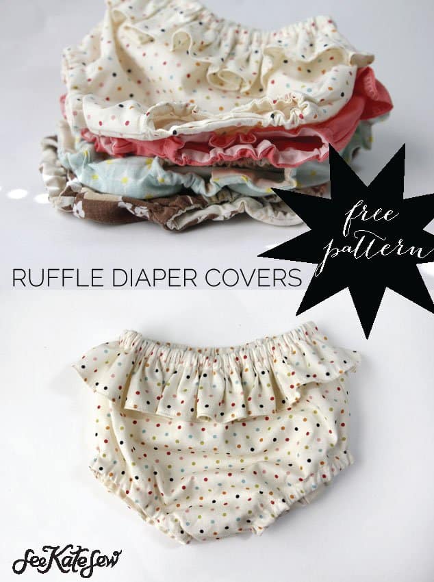 DIY Baby Shower Gift Set ruffle bum diaper cover - Avery Lane Sewing