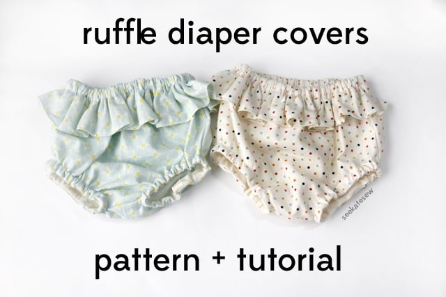 belly + baby // ruffle diaper covers pattern + tutorial | free diaper cover pattern | free sewing patterns | free sewing tutorial | diy baby diaper covers | handmade diaper covers | diy baby clothing | easy sewing tutorials | sewing tips for beginners || see kate sew #diapercovers #diybabyclothing #sewingpatterns #sewingtips