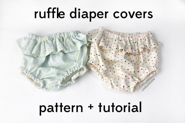 Ruffle Butts Diaper Cover-White