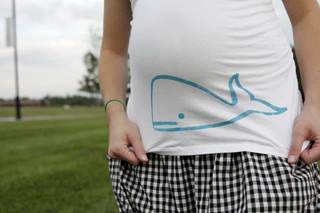 whale maternity shirt