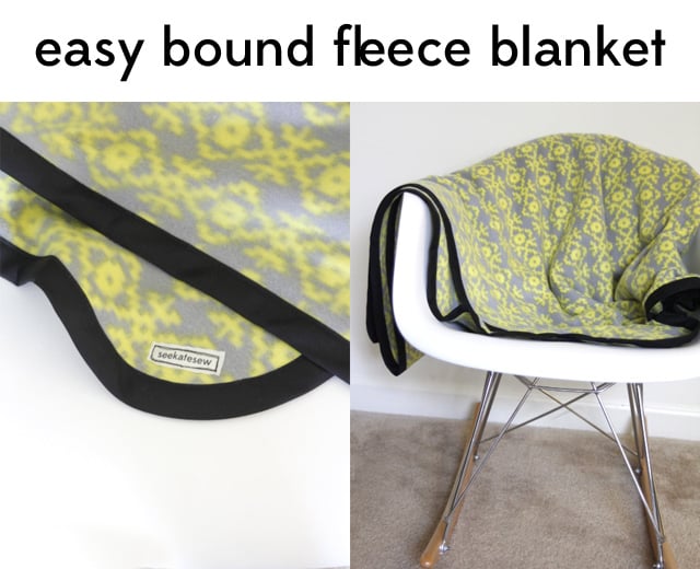 Easy Fleece Bias Tape Blanket Tutorial With Rounded Corners See Kate Sew