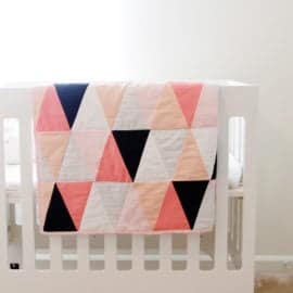modern ombre + b/w triangle quilt tutorial + pattern