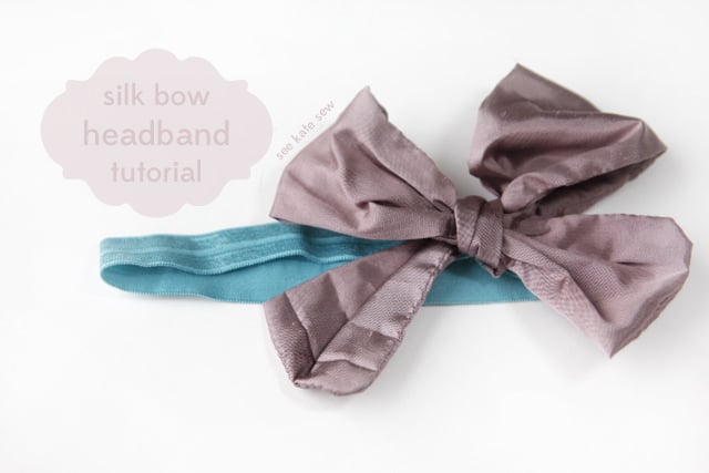 Silk bow hot sale headband