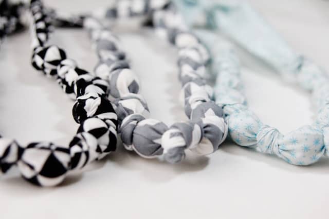 fabric diy necklace