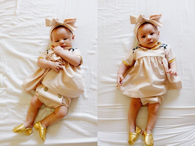 gold baby outfit