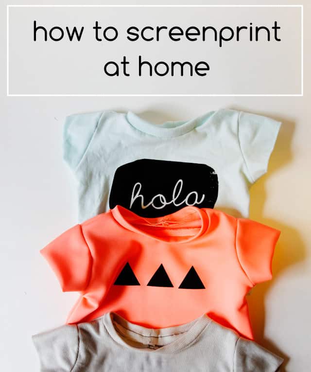 how to screen print at home, graphic tees for baby and a ...