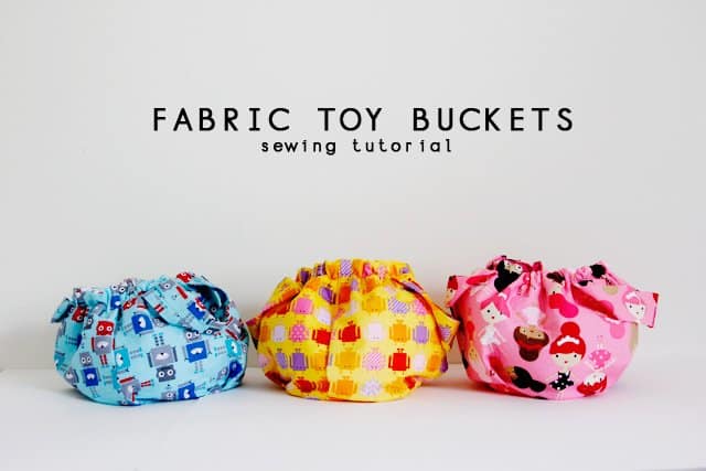 fabric toy bucket tutorial - see kate sew