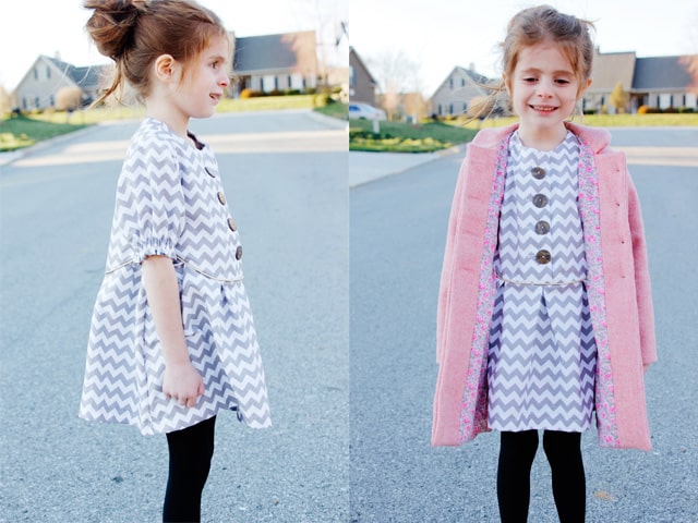 zig zag tunic and bubblegum coat - see kate sew