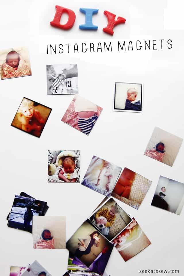 DIY instagram magnets for less than 15 cents each!