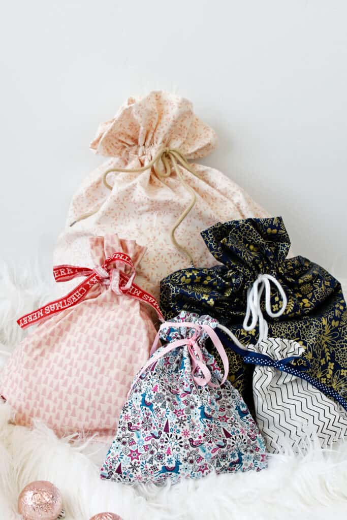 Wrap large or odd gifts in a fabric bag