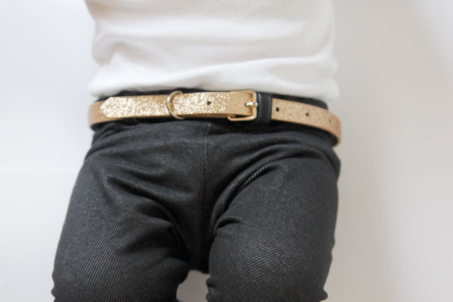 gold baby belt and diy jeggings /// see kate sew