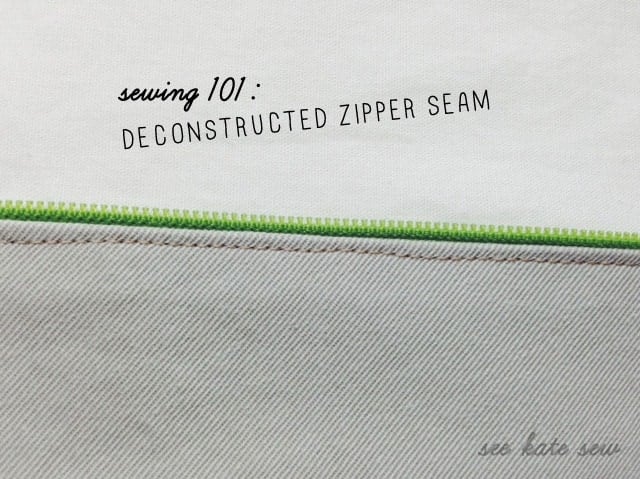 Sewing 101: Deconstructed Zipper Seam | Sewing 101 | Sewing Tutorials | Deconstructed Zipper Seam | How to Sew a Zipper | Zipper Seams | Zipper Tutorial || See Kate Sew #sewing101 #sewingtutorials #deconstructedzipperseam #seekatesew