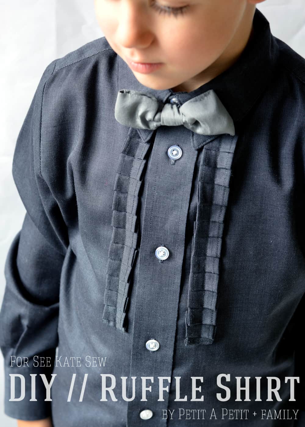 DIY ruffle shirt tutorial for BOYS! | kids clothing tutorials | sewing kids clothes | diy kids clothing | diy clothing for kids | sewing tutorials and tips | free sewing tutorials | sewing patterns for kids clothing || See Kate Sew