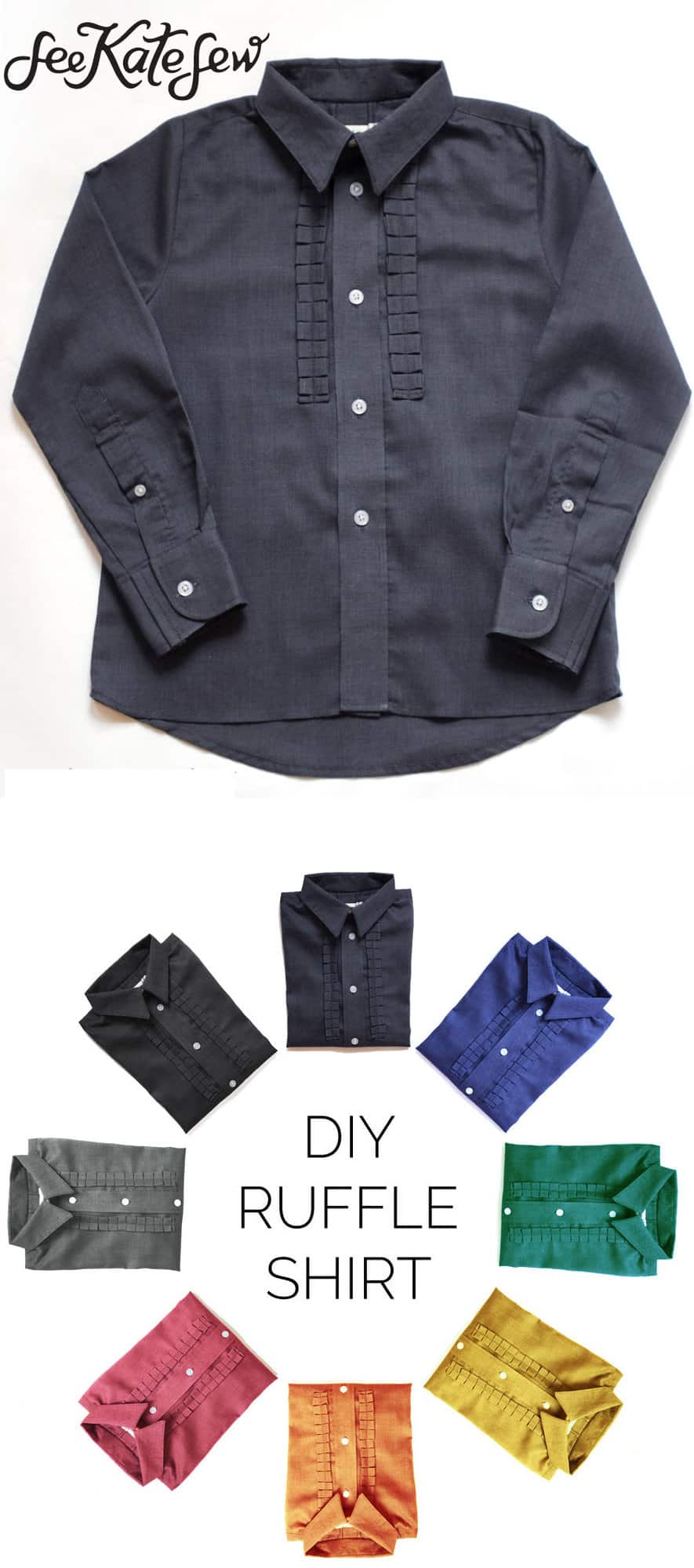 DIY Boy Ruffle Shirt|See Kate Sew