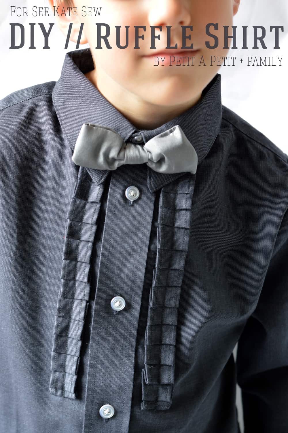 DIY ruffle shirt tutorial for BOYS! | kids clothing tutorials | sewing kids clothes | diy kids clothing | diy clothing for kids | sewing tutorials and tips | free sewing tutorials | sewing patterns for kids clothing || See Kate Sew