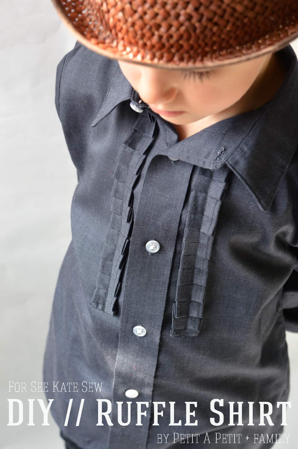 DIY ruffle shirt tutorial for BOYS! | kids clothing tutorials | sewing kids clothes | diy kids clothing | diy clothing for kids | sewing tutorials and tips | free sewing tutorials | sewing patterns for kids clothing || See Kate Sew