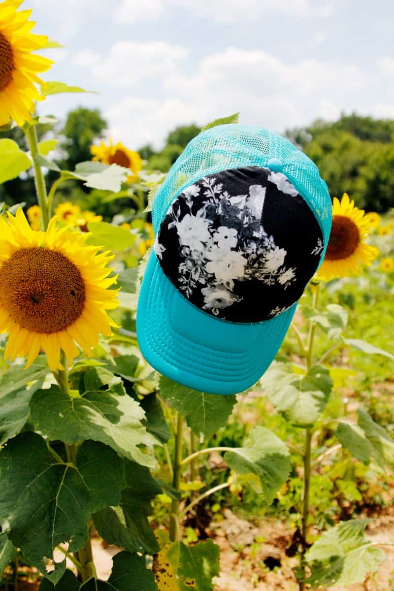 Floral Trucker Hat DIY