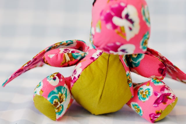 floral fire breathing dragon toy sewing pattern - see kate sew