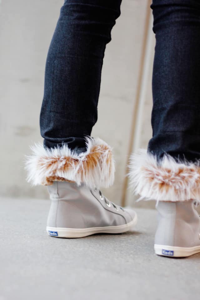 High top fur lined clearance sneakers