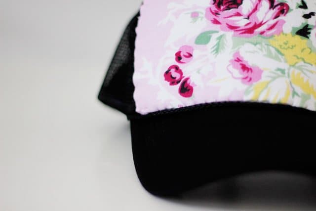 plain trucker hat to floral trucker hat