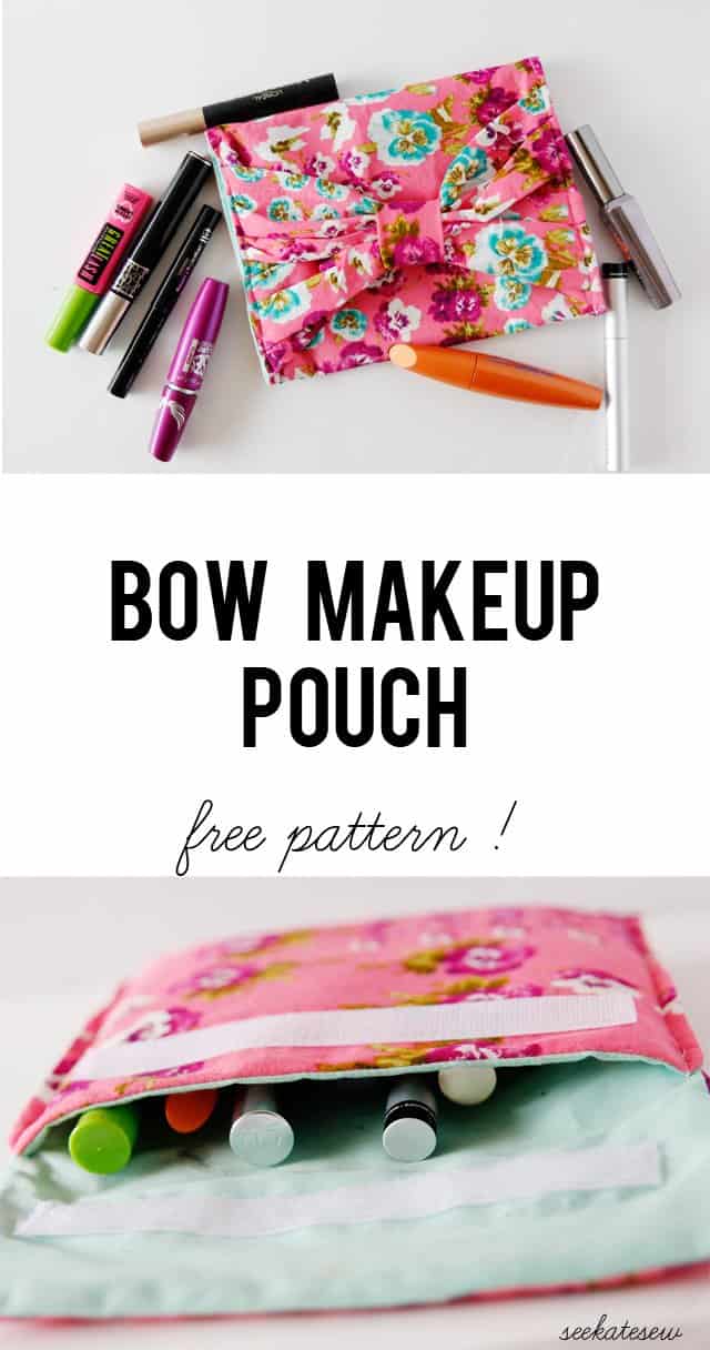 bow makeup pouch | fat quarter projects