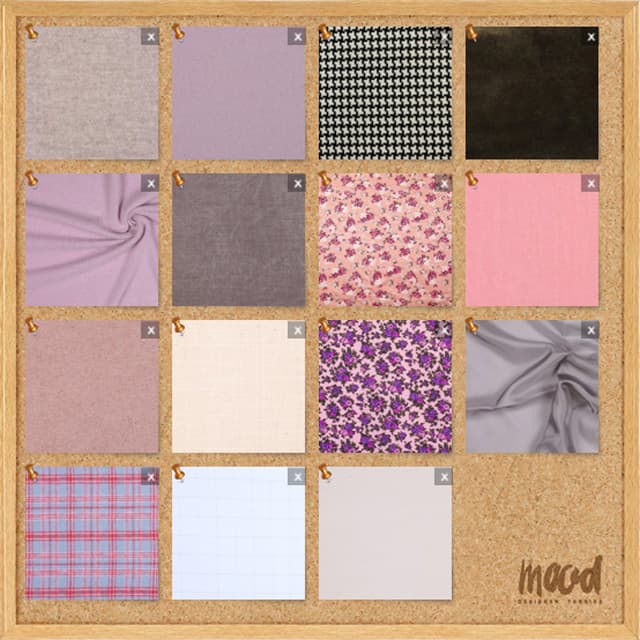 MoodFabrics.com has a "Mood Board" App that let's you paste all your fabrics in one place. awesome. 