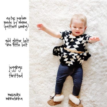 BABY STYLE // gold glitter belt + peplum top