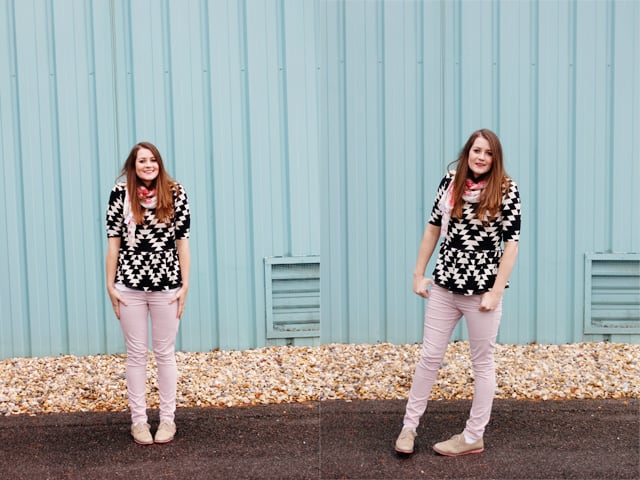 penelope peplum in aztec fabric