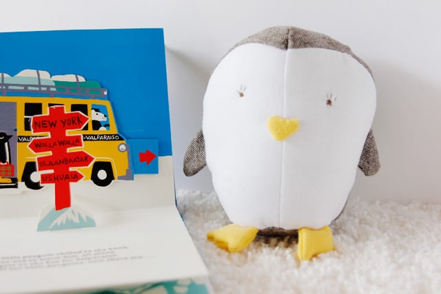 Buy + DIY Gift Ideas | DIY penguin plush toy and book gift | unique gift ideas for kids | handmade kids toys | handmade kids gifts | diy gifts for kids | semi handmade gifts || See Kate Sew #diytoys #diygifts #Kidsgift 