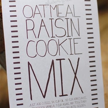 Oatmeal Raisin Cookie Mix in a jar