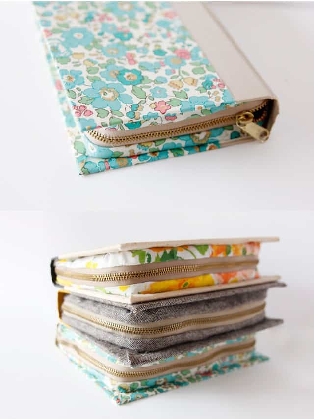 DIY zipper book clutch | sewing tips and tricks | free sewing tutorials | diy book cover || see Kate sew #diybookclutch #bookcover #sewingtips